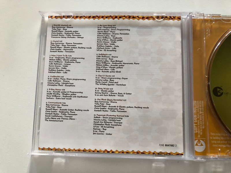 K-OS – Joyful Rebellion / Virgin Audio CD 2004 / 724386479822 (724386479822