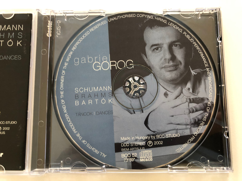 Gabriel Gorog / Schumann, Brahms, Bartok / Tanook, Dances / BCC-Studio Audio CD 2002 Stereo / BCC 52