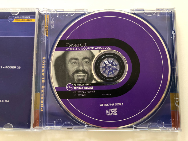 Pavarotti - World Favourite Arias Vol 1 / Popular Classics / PNEC Records Audio CD 1999 / 5038894000436