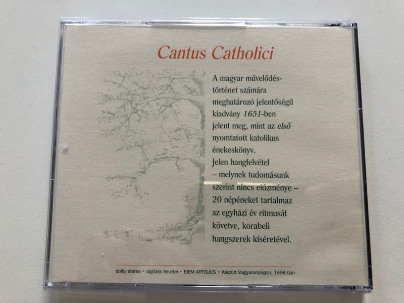 Szep Regi Enek / Cantus Catholici (1651) - regi magyar nepenekek - valogatas / Audio CD Stereo / BC 2896