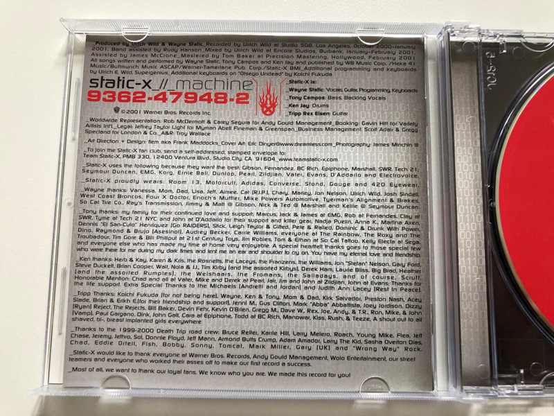 Static-X – Machine / Warner Bros. Records Audio CD 2001 / 093624794820