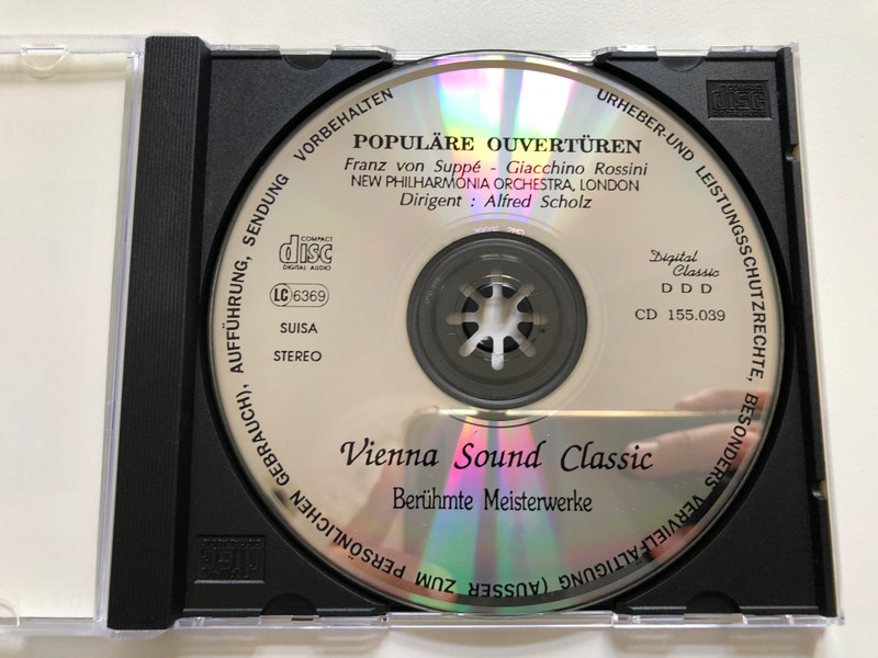 Vienna Sound Classic (Berühmte Meisterwerke) - Populare Ouverturen - Niederlandisch, UM 1600, Fruhling (Amor) / Franz Von Suppe, Giacchino Rossini, New Philahrmonia Orchestra London, Dirigent: Alfred Scholz / Trend Audio CD Stereo / CD 155.039