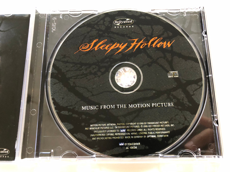 Sleepy Hollow (Music From The Motion Picture) / Music Composed By Danny Elfman / Hollywood Records Audio CD 1999 / 0122622HWR