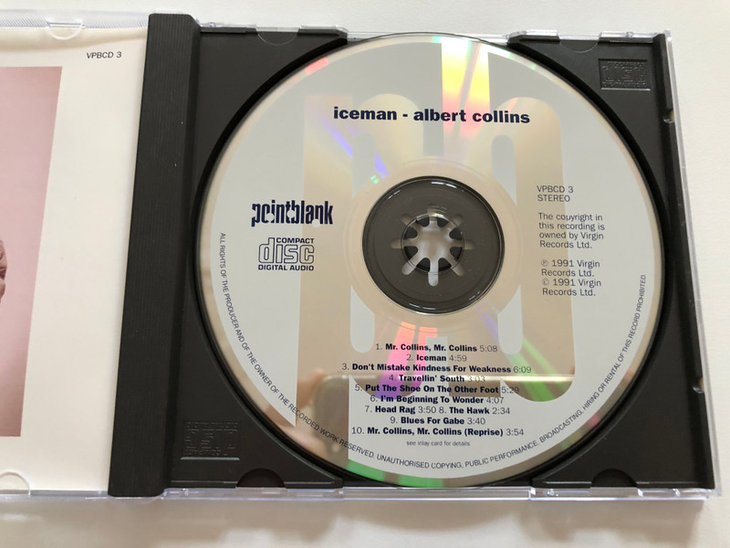 Iceman - Albert Collins / Pointblank Audio CD 1991 Stereo / VPBCD 3