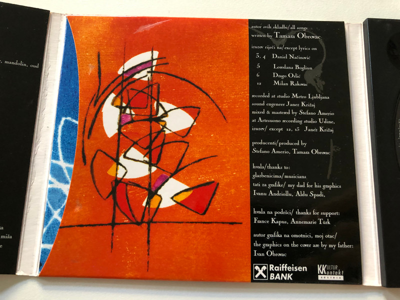 Tamara Obrovac Transhistria Ensemble - Sve pasiva = All Fades Away / Cantus Audio CD 2003 / 988 984 943 2