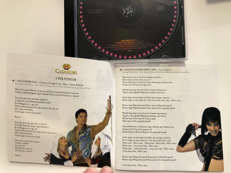 Perjés Péter, Szurdi Tamás, Moldován Ákos, Pejtsik Péter – Casanova Night Musical / GENIUS PRODUCTION Audio CD 2006 / CNM2006 