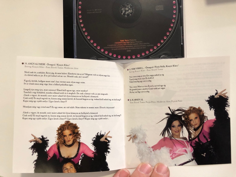 Perjés Péter, Szurdi Tamás, Moldován Ákos, Pejtsik Péter – Casanova Night Musical / GENIUS PRODUCTION Audio CD 2006 / CNM2006