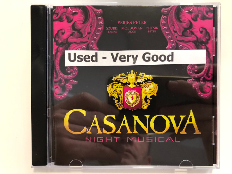 Perjés Péter, Szurdi Tamás, Moldován Ákos, Pejtsik Péter – Casanova Night Musical / GENIUS PRODUCTION Audio CD 2006 / CNM2006 