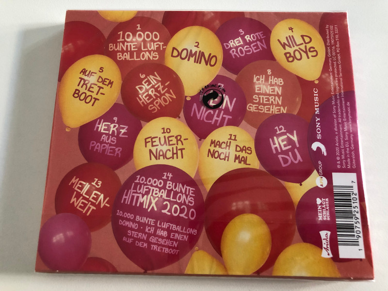 Fantasy - 10.000 Bunte, Luft-Ballons / Ariola Audio CD 2020 / 19075925102