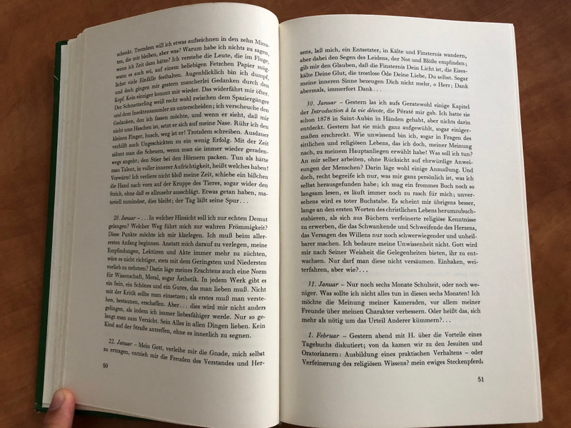 Tagebuch vor Gott by Maurice Blondel / Johannes-Verlag Einsiedeln 1964 / Hardcover / An open diary before God - german language book (9783894110925)