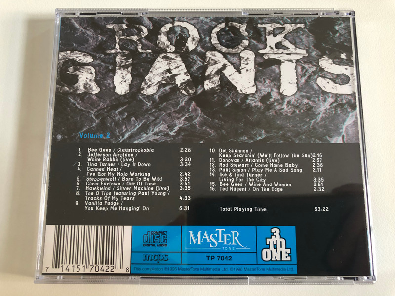 Rock Giants - Volume 2 / Rod Stewart, Bee Gees, Tina Turner, Paul Simon, and many more / MasterTone Audio CD 1996 / TP 7042