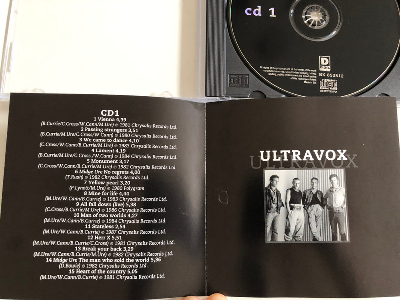 Ultravox – Original Gold - CD 1 / Vienna, Passing Strangers, Lament, All Fall Down, Herr X / Disky Audio CD 1998 / BX 853812