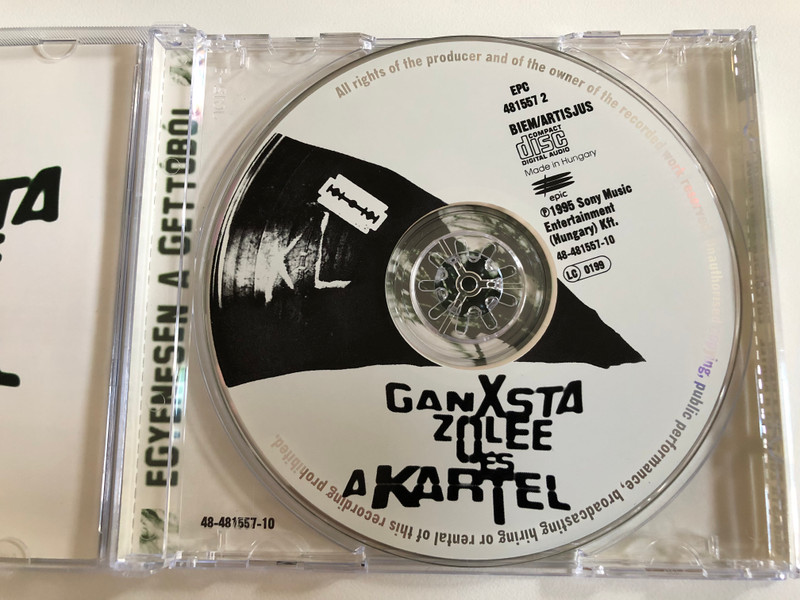 Ganxsta Zolee És A Kartel – Egyenesen A Gettóból / Epic Audio CD 1995 / EPC 481557 2