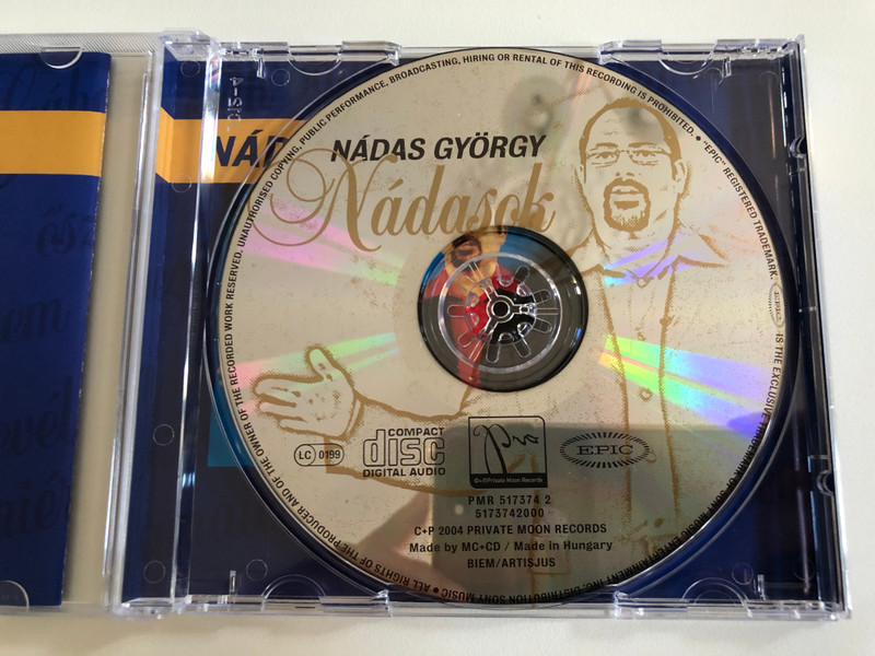 Nádas György – Nádasok / Kicsit Szomorkás A Hangulatom Máma, Engem Nem Lehet Elfelejteni, Szeretni Kell, ennyi az egosz, Jamaicai Trombitás / Private Moon Records Audio CD 2004 / PMR 517374 2