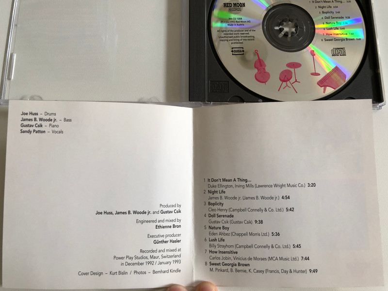 Joe Huss - Jazz Formation / It Don't Mean A Thing..., If It Ain't Got That Swing / Red Moon Records Audio CD 1993 / RM-CD 1008
