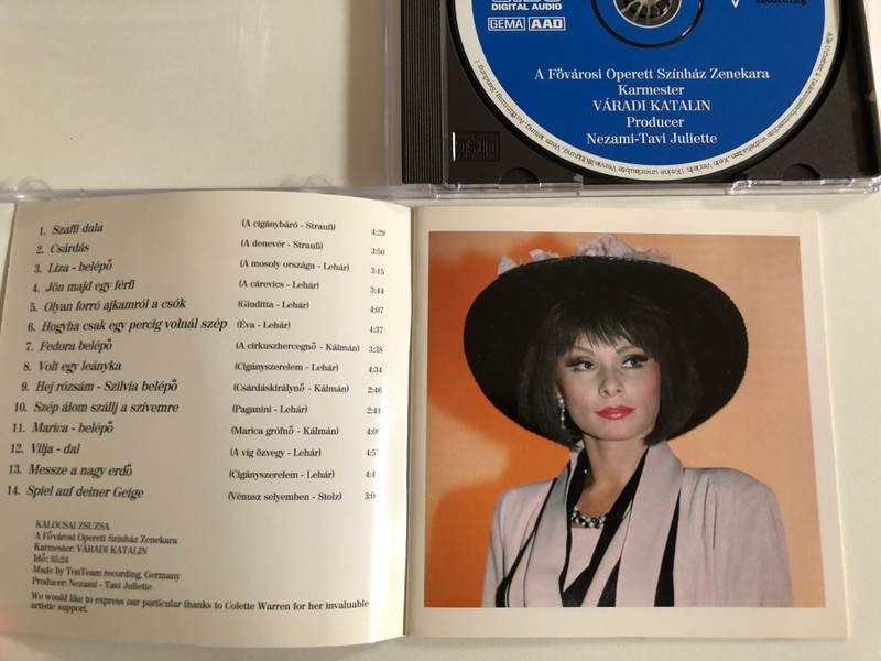 Kalocsai Zsuzsa / TonTeam Recording Audio CD