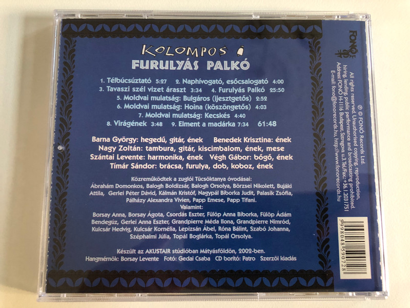 Furulyás Palkó - Kolompos (Mesék – Játékok – ünnepek – Mulatságok) / Fonó Records Audio CD 2002 / FA-907-2
