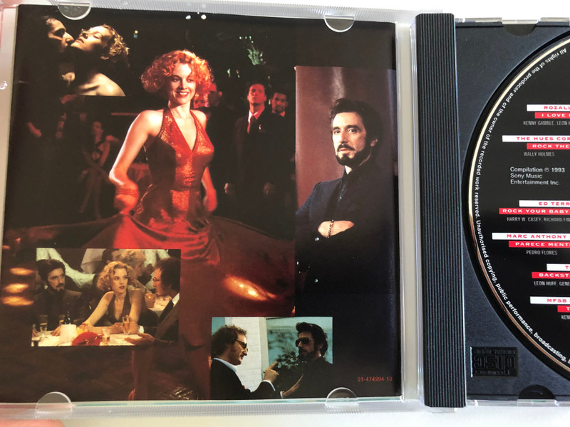 Carlito's Way (Music From The Motion Picture) / Featuring Classic Hits Performed by: The O'Jays, LaBelle, Santana and Rozalla / Epic Soundtrax Audio CD 1993 / 474994 2