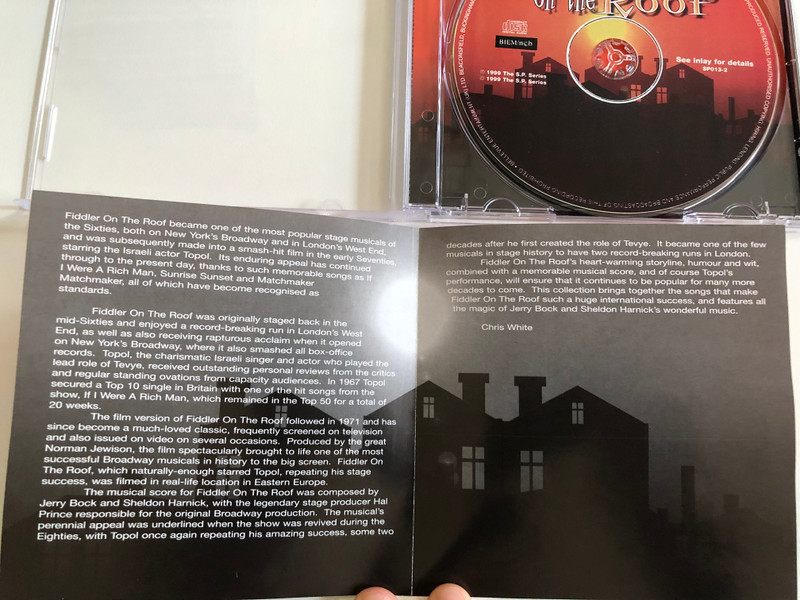Fiddler on the Roof / Performed by The Limelight Orchestra and Singers / If I Were A Rich Man, Matchmaker Matchmaker, Sunrise Sunset, and many more... / The S.P. Series Audio CD 1999 / SP013-2