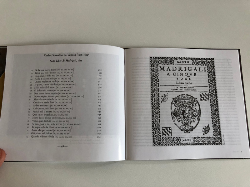  La Compagnia Del Madrigale - Gesualdo - Sesto Libro Di Madrigali 1611 / Glossa Audio CD 2013 / GCD 922801