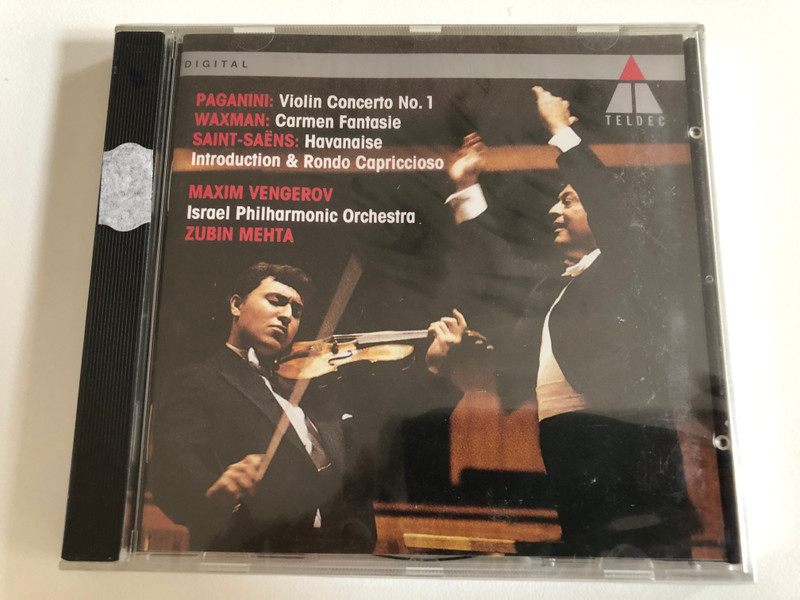 Paganini: Violin Concerto No. 1, Waxman: Carmen Fantasie, Saint-Saens: Havanaise, Introduction & Rondo Capriccioso / Maxim Vengerov, Israel Philharmonic Orchestra, Zubin Mehta / TELDEC Audio CD 1992 / 9031-73266-2