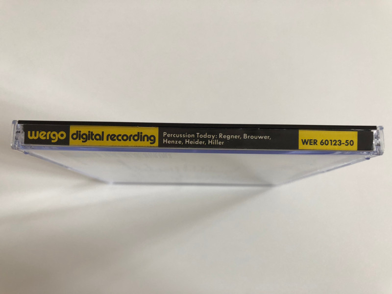 Percussion Today - Brouwer, Heider, Henze, Hiller, Regner / Hochschul-Percussion Trossingen, Leitung: Hermann Gschwendtner / WERGO Audio CD 1986 Stereo / WER 60123-50