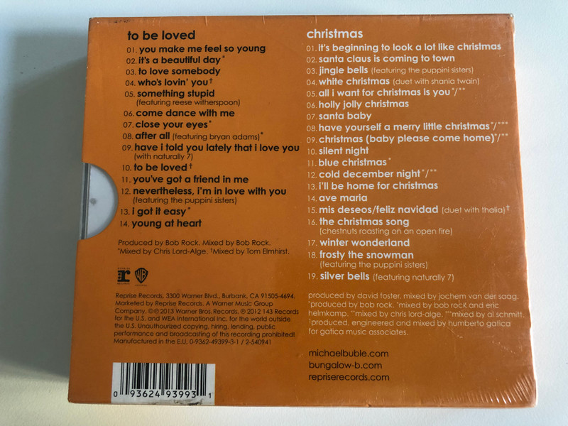Michael Bublé – To Be Loved, Christmas (Double pack) / Includes 2 full albums - 'To Be Loved' and 'Christmas' / Reprise Records 2x Audio CD 2013 / 0-9362-49399-3-1