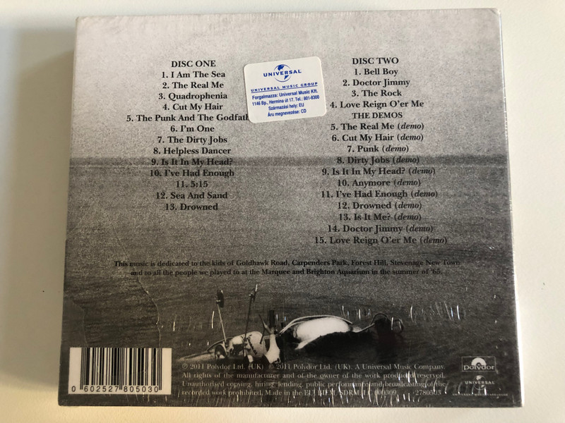 The Who – Quadrophenia / Deluxe Edition / Two discs - original double album re-mastered and 11 previously-unreleased demo recordings / Polydor 2x Audio CD 2011 / 2780503