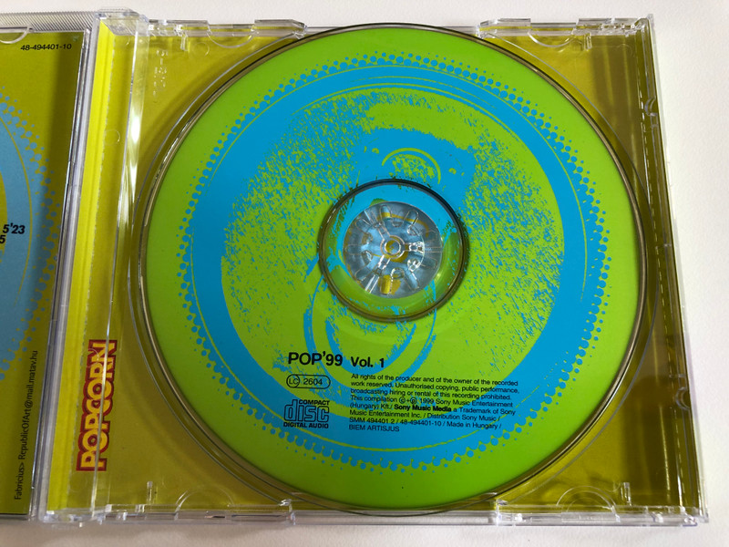 Pop'99 Vol. 1 / Will Smith, Lighhouse Family, E-17, UP!, Ace of Base, Touch and Go, Jennifer Paige... / Sony Music Media Audio CD 1999 / SMM 494401 2