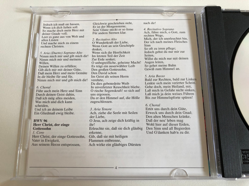Cantatas = Kantaten / Bleib Bei Uns, Denn Es Will Abend Werden BWV 6, Nur Jedem Das Seine BWV 163, Herr Christ, Der Einge Gottessohn BWV 96 / Bach Edition - CD 2 / Brilliant Classics Audio CD / 99370/2