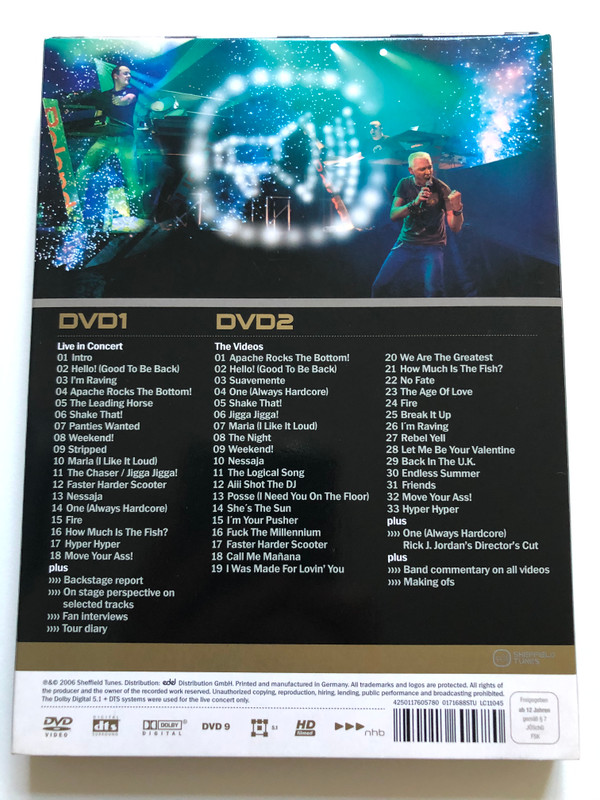 Scooter - Excess All Areas 2DVD 2006 / Sheffield Tunes - Edel / Nessaja, Fire, Faster Harder Scooter, How much is the Fish, Endless Summer (4250117605780)