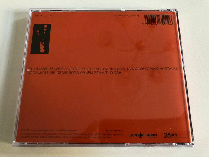 Elefánt – EL / Launching Gagarin Records & Management Audio CD 2019 / LG20191012