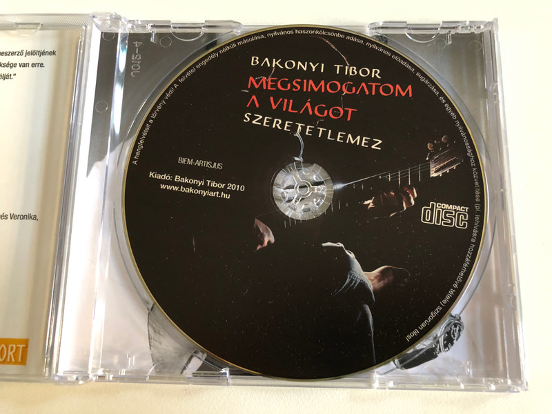 Bakonyi Tibor - Megsimogatom A Vilagot - Szeretetlemez / Audio CD 2010