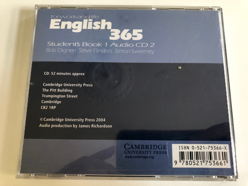English365: For Work and Life / Set 1: 2 Audio CDs / Authors: Bob Dignen, Steve Flinders, Simon Sweeney / Publisher: Cambridge University Press (9780521753661)