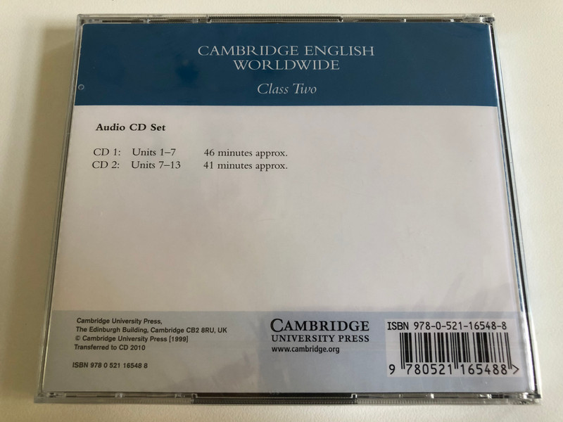 Cambridge English Worldwide Class: Set 2 / 2 Audio CDs / Authors: Diana Hicks & Andrew Littlejohn / Publisher: Cambridge University Press (9780521165488)