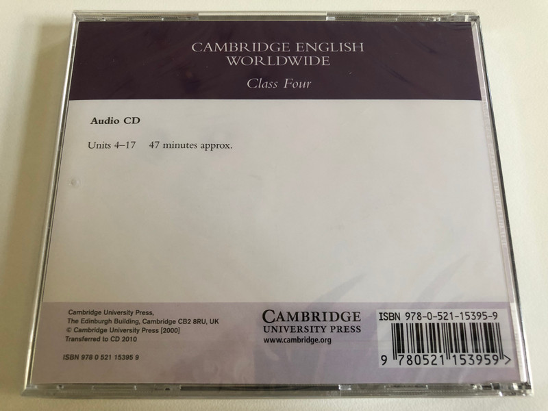 Cambridge English Worldwide Class: Set 4 / Audio CD / Authors: Diana Hicks & Andrew Littlejohn / Publisher: Cambridge University Press (9780521153959)