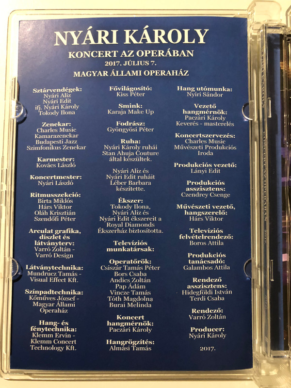 NYÁRI KÁROLY - Koncert az Operában / DVD / Made in Hungary (5999524964194) 