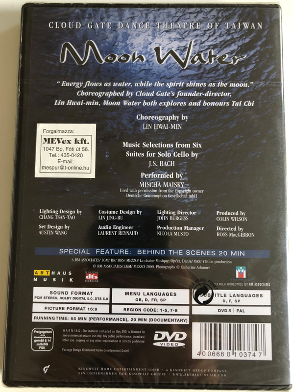 Johann Sebastian Bach - MOON WATER / 2000 DVD / Made in the EU (4006680103747)