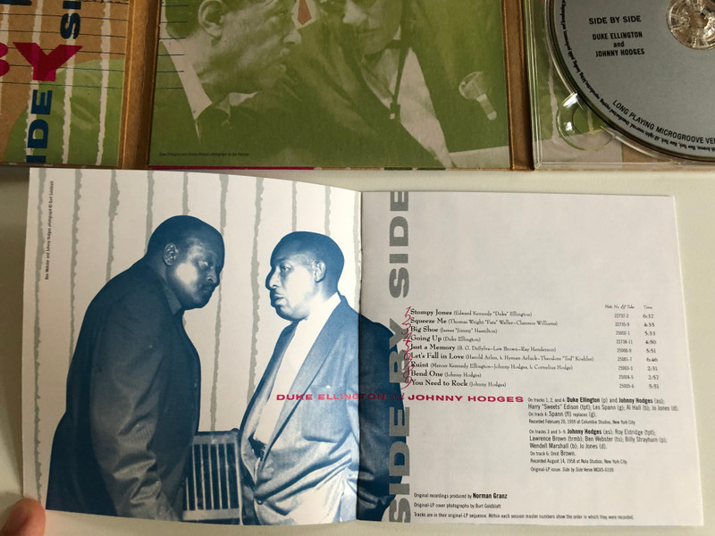 Side By Side - Duke Ellington And Johnny Hodges, plus others / Verve Records Audio CD 1999 Stereo / 314 521 405-2