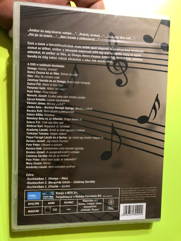 Volt egyszer egy Táncdalfesztivál DVD Válogatás a Táncdalfesztivál dalaiból 1966-1968 / Hungarian Music Festival from the 60's / Omega, Koncz Zsuzsa, Szécsi Pál, Zalatnay Sarolta, Kovács Kati, Aradszky László (5996357344094)