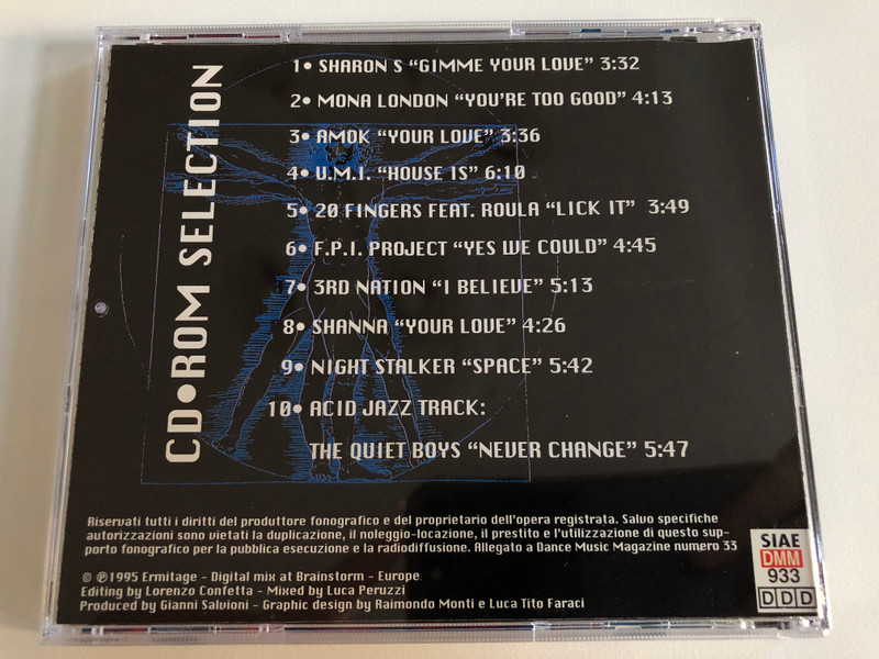 CD•ROM Selection / 20 Fingers: ''Lick It'', Il Seguito Di ''Short Dick Man'', 3rd Nation '' Believe'', Dance Boom!, Sharon S ''Gimme Your Love'', Amok: ''Your Love'', FPI Project: ''Yes We Could''... / DMM - Dance Music Magazine Audio CD 1995 / DMM 933