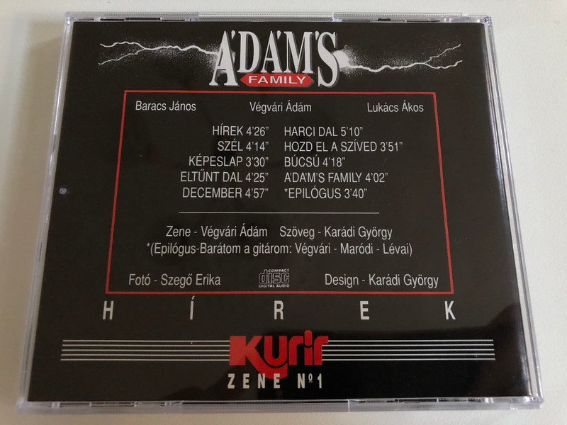 Ádám's Family – Hírek / B.L.V. Records Audio CD 1994 Stereo / BLVCD 001