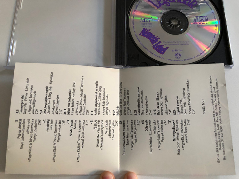 Legendák - Németh Lehel / Fogj Egy Sétapálcát, Jázminvirág, Ó Serenella, Talán Egy Perc Alatt, Lehet, Hogy Szép Nem Vagyok, Egyedül A Tóparton (Reszket A Hold...) / Hungaroton Audio CD / HCD 37583