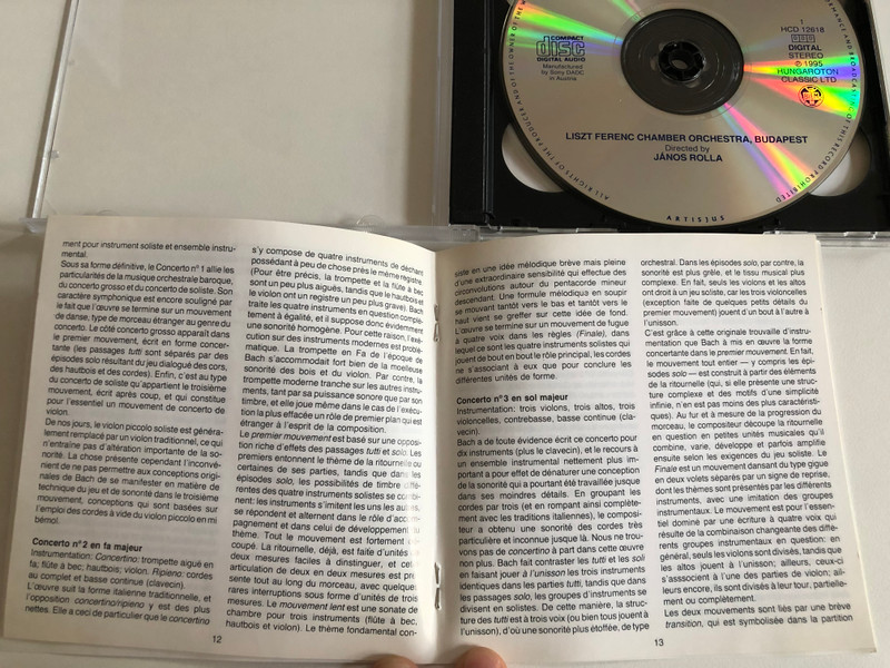 Johann Sebastian Bach: Brandenburg Concertos / Liszt Ferenc Chamber Orchestra, Budapest, János Rolla / Hungaroton Classic 2x Audio CD 1995 Stereo / HCD 12618-19