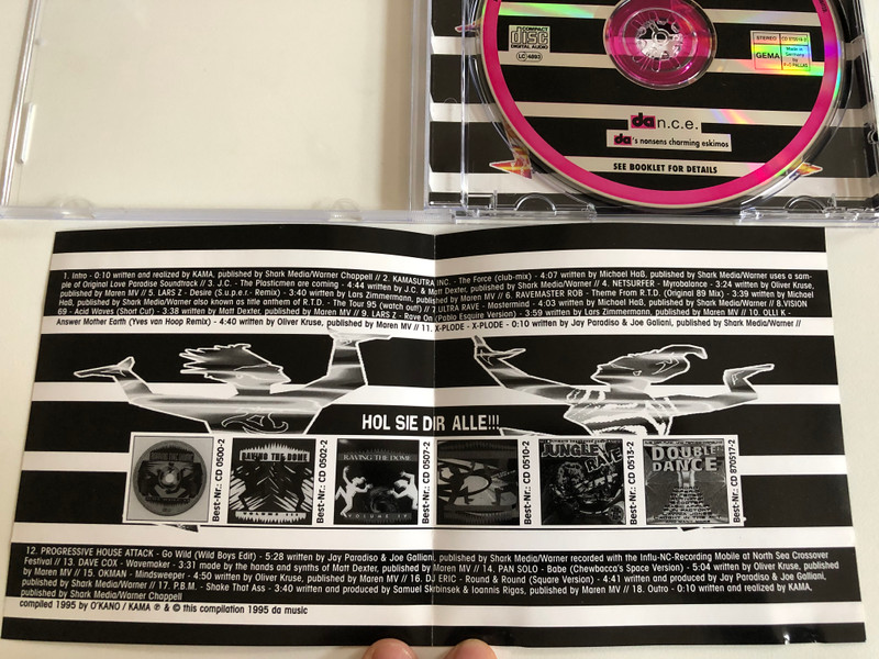 Raving The Dome - Volume VI / Da n.c.e. Audio CD 1995 Stereo / CD 870518-2