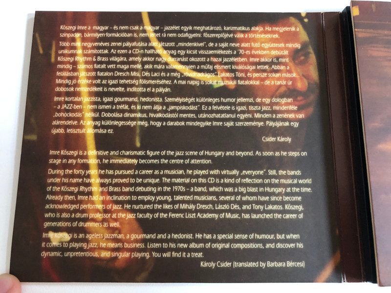 Koszegi Imre - Drums poetica / Jazz in 66 minutes / Tom-Tom Records Audio CD 2006 / TTCD 86