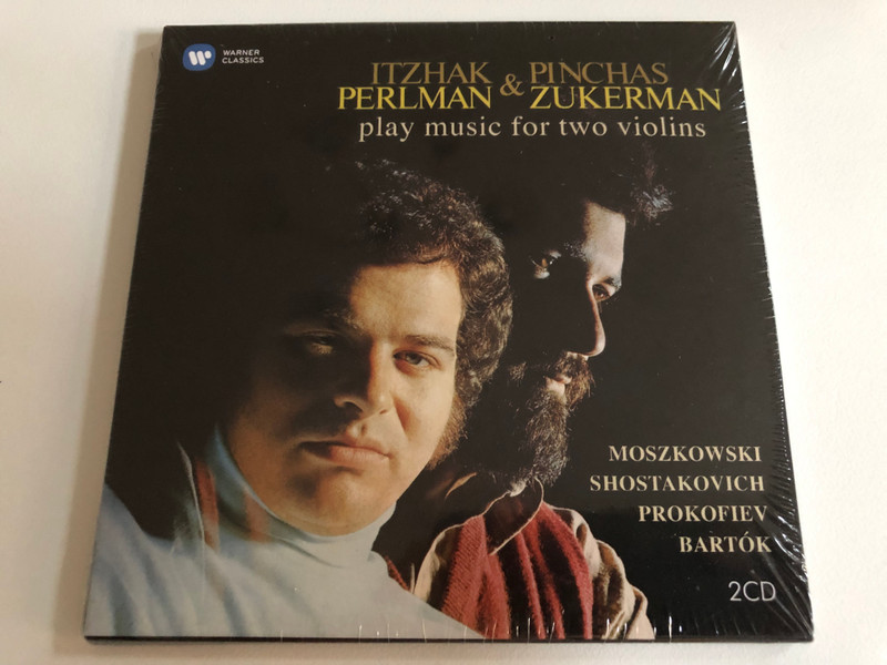 Itzhak Perlman & Pinchas Zukerman play music for two violins / Moszkowski, Shostakovich, Prokofiev, Bartok / Warner Classics 2x Audio CD 2015 / 0825646130108