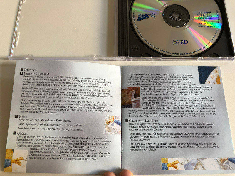 Budafoki Byrd Enekegyuttes / Cond.: Johanna Molnar / Mass For Four Voices - Proprium Missae Pascha - Byrd / Audio CD 1998