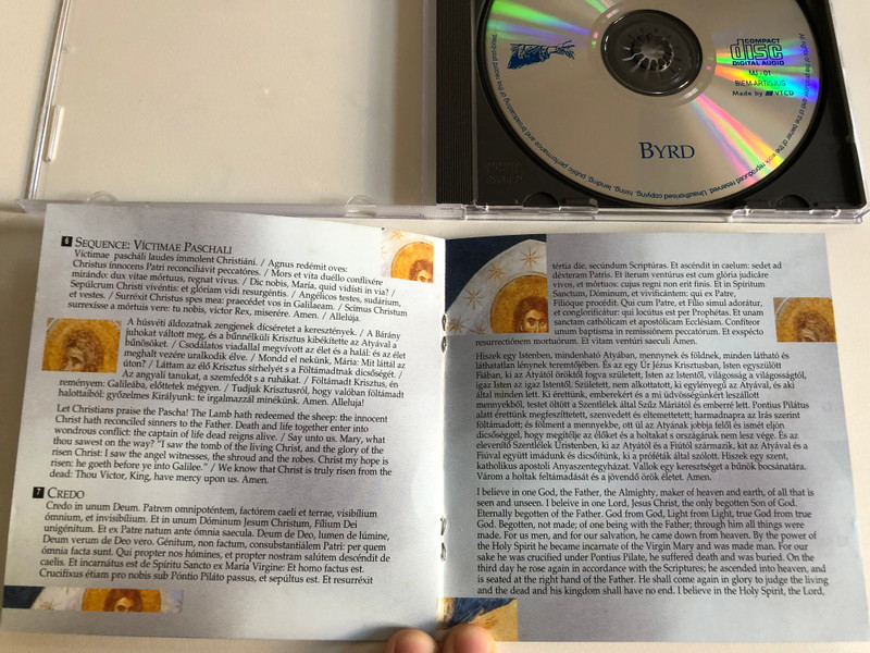 Budafoki Byrd Enekegyuttes / Cond.: Johanna Molnar / Mass For Four Voices - Proprium Missae Pascha - Byrd / Audio CD 1998