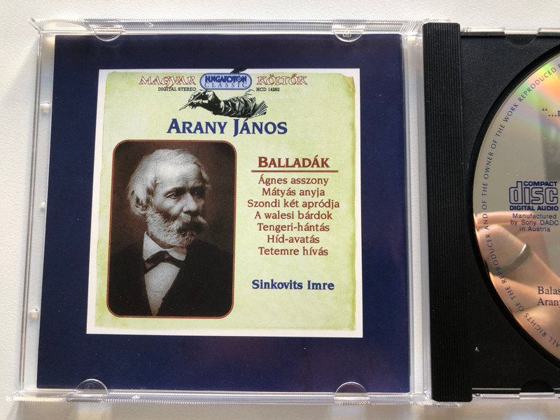 Sinkovits Imre - ''...mondd, abogy Isten adta mondanod...'' / Balassi, Csokonai, Batsanyi, Kolcsey,Berzsenyi, Petofi, Arany, Ady, Karintby,Kosztolanyi, Babits, Jozsef Attila, Radnoti / Hungaroton Classic Audio CD 2001 Stereo, Mono / HCD 14294